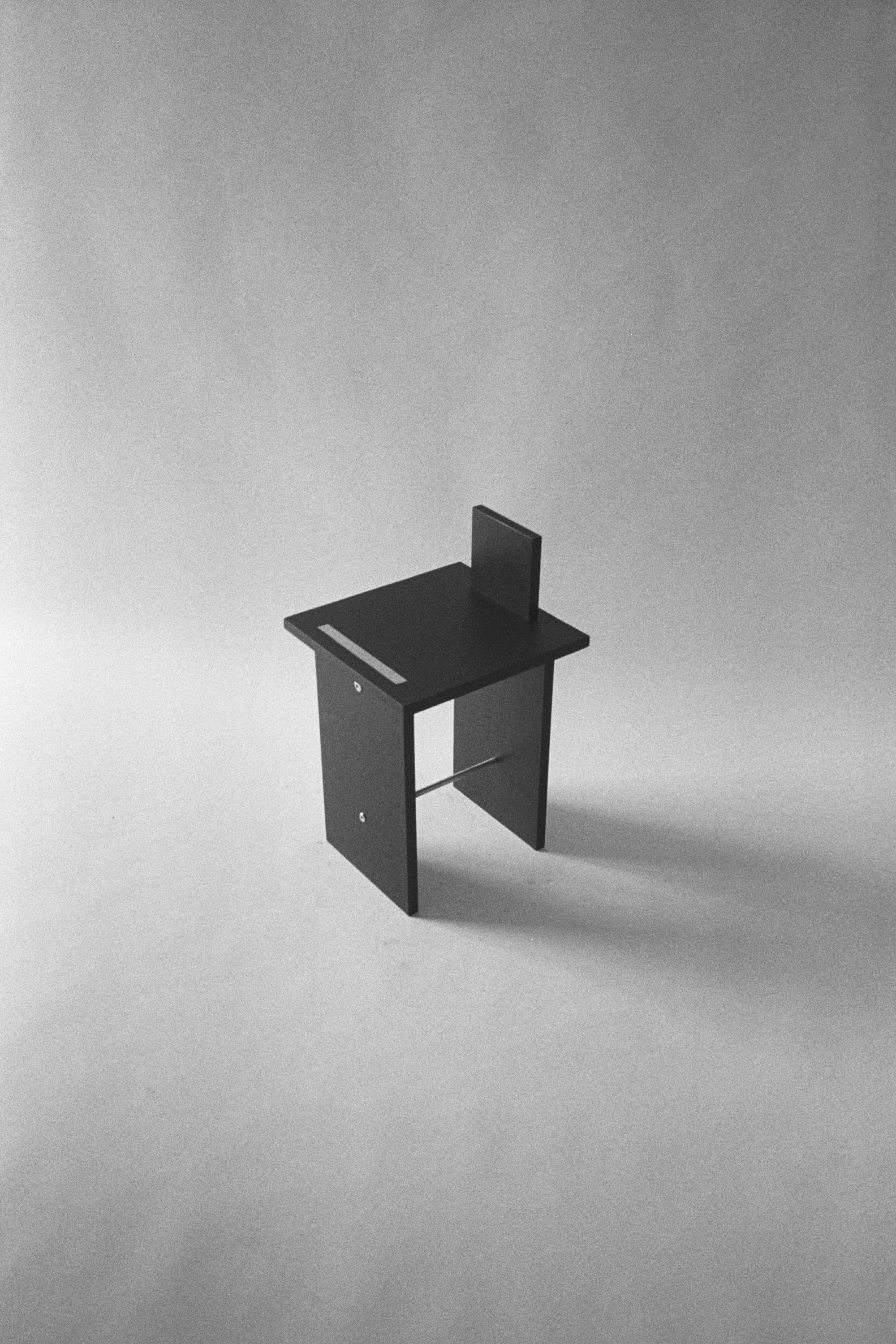 The Memory Stool - Chair in Wood and Metal — alternate view