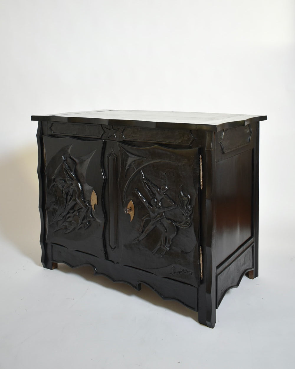 Johnny Ludécher Brutalist Cabinet, 1950s