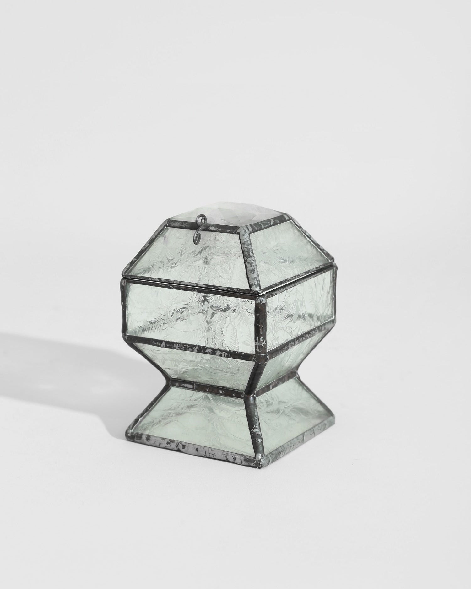 Faceted Glass Jewelry Box by Villa | The Oblist — glass, modern design
