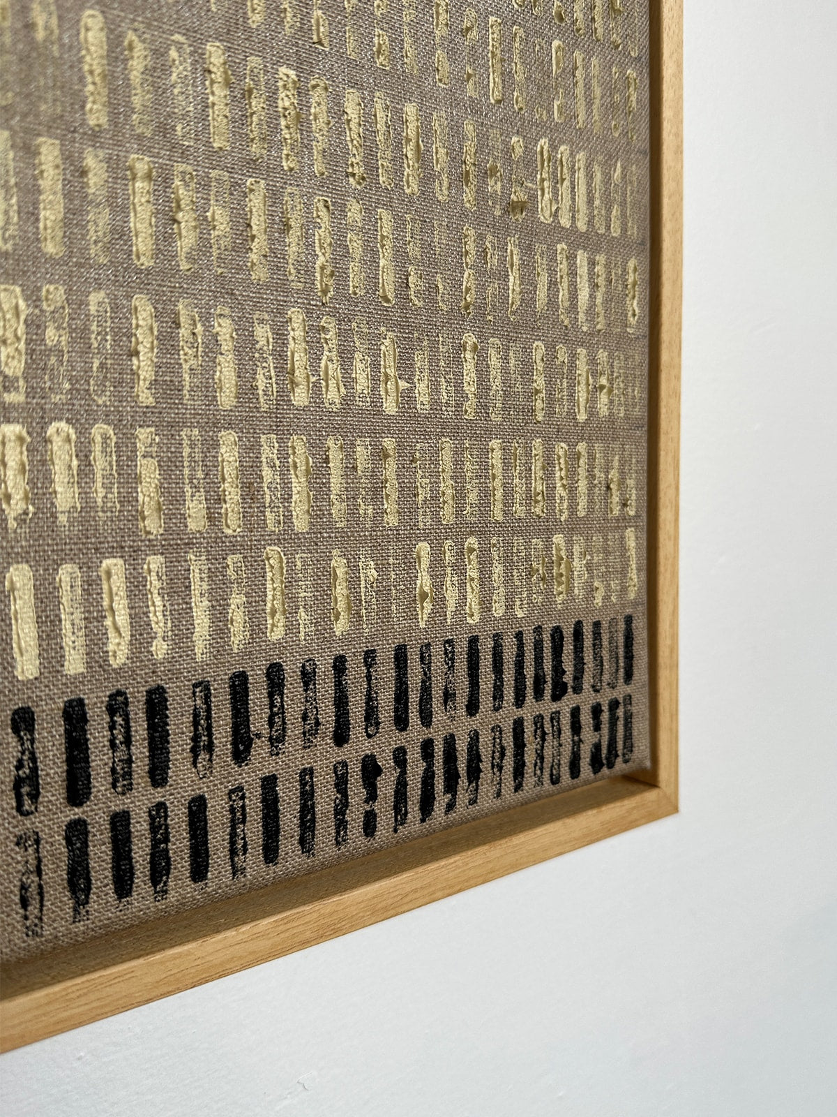 'Buff Black - Reversed Turf' Painting — side angle