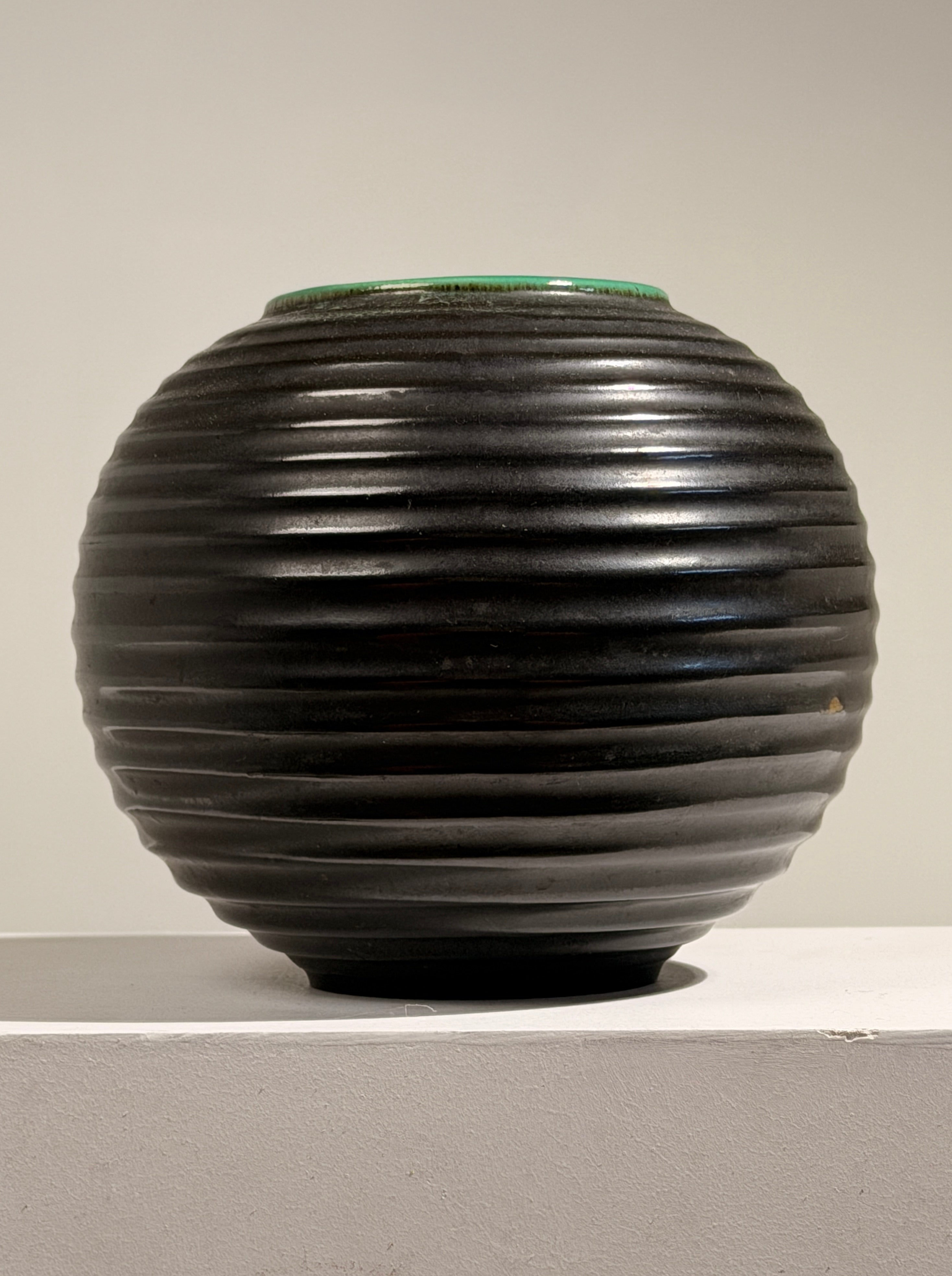 Art Deco ceramic vase, France, circa 1920.  — close-up