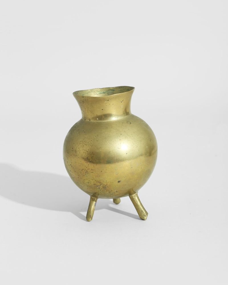 Brass Tripod Vessel by Villa | The Oblist