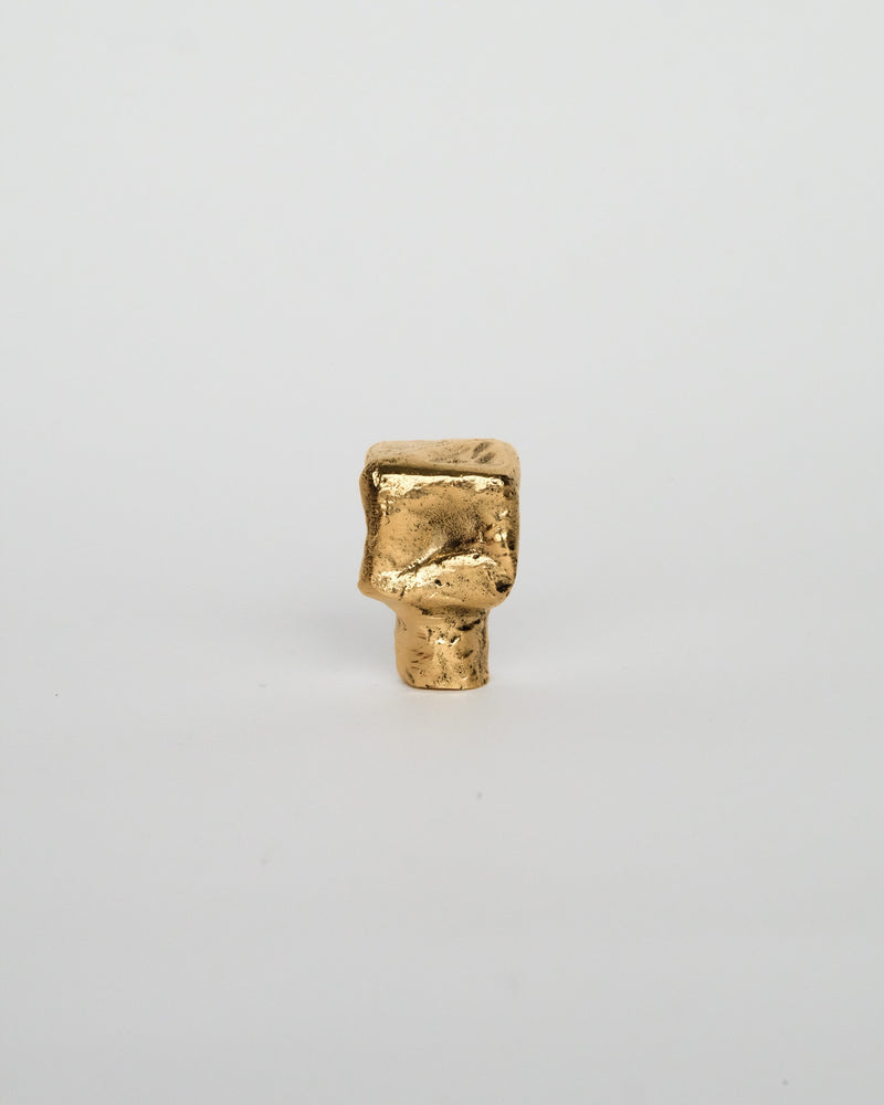ISLE Cabinet Knob/Wall Hook Small by Maha Alavi | The Oblist — handcrafted gold finish