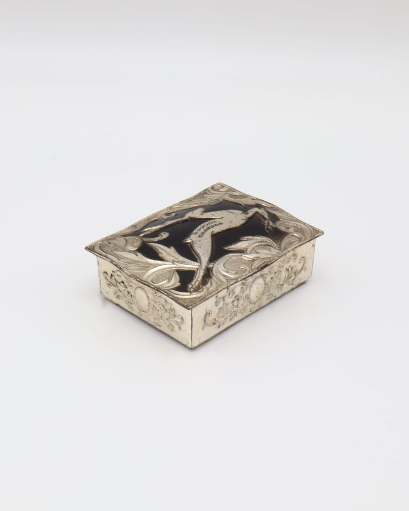 Antique Silver-Plated Box with Deer Motif – Netherlands, c. 1900–1920 by Forma Finds | The Oblist