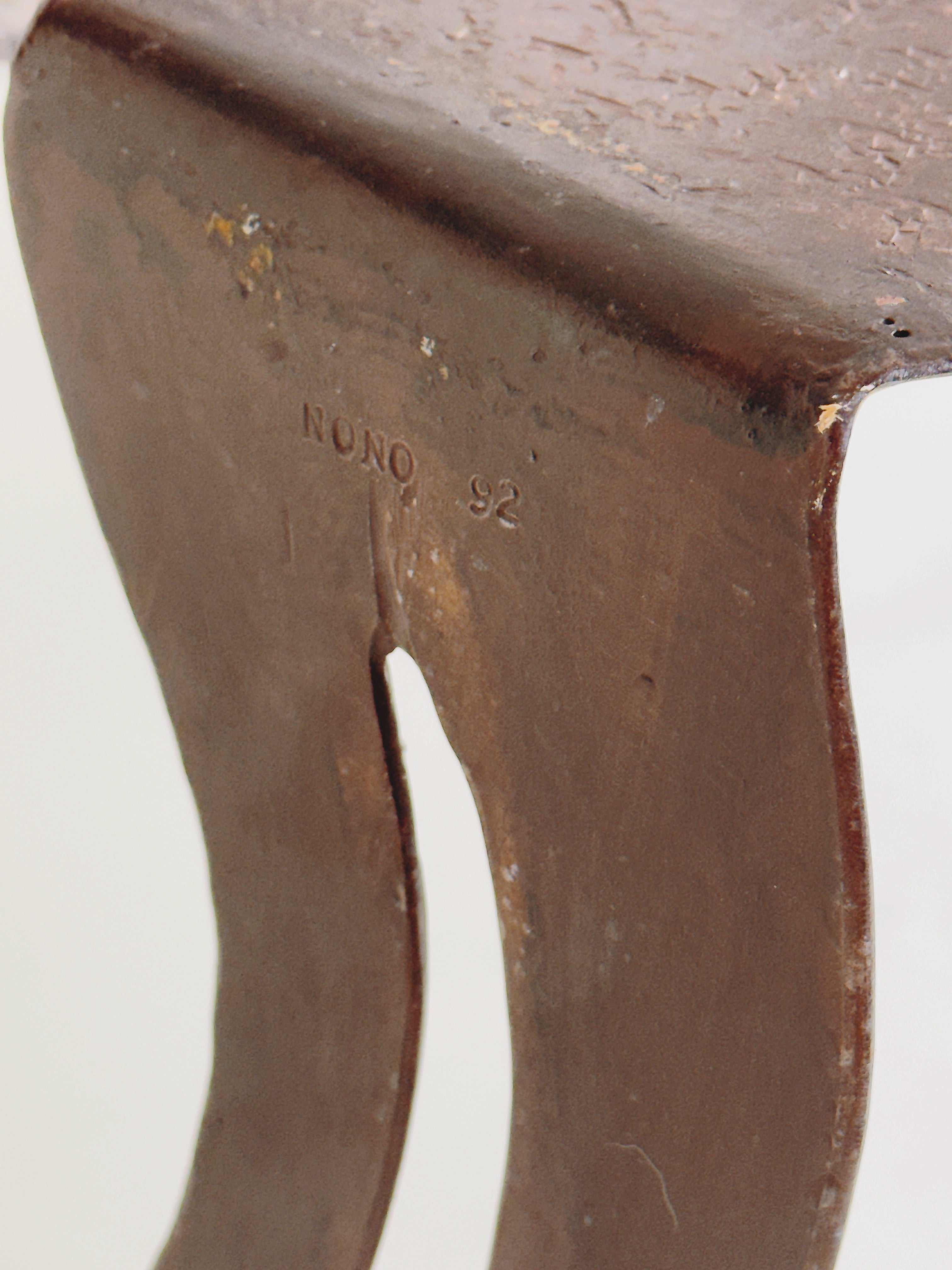 Steel Console Table by Arnaud Maurer — close-up