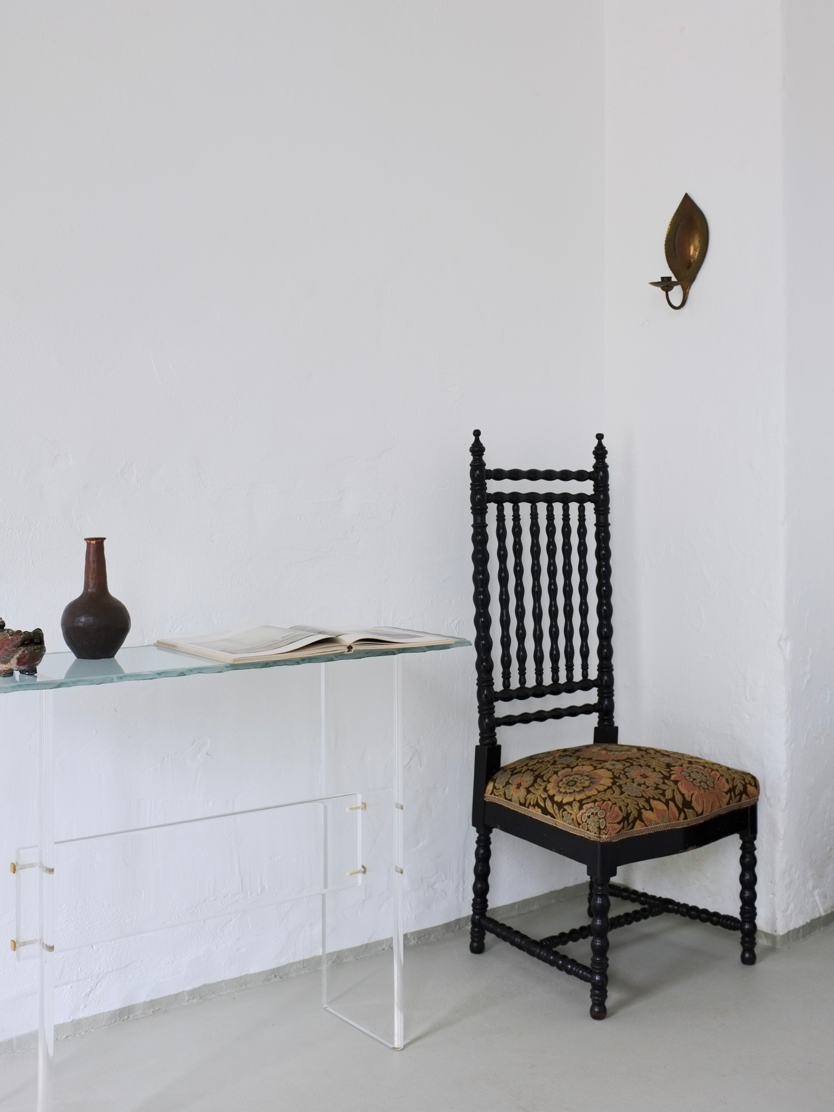 Chaise à bobine en chêne, France, années 1850