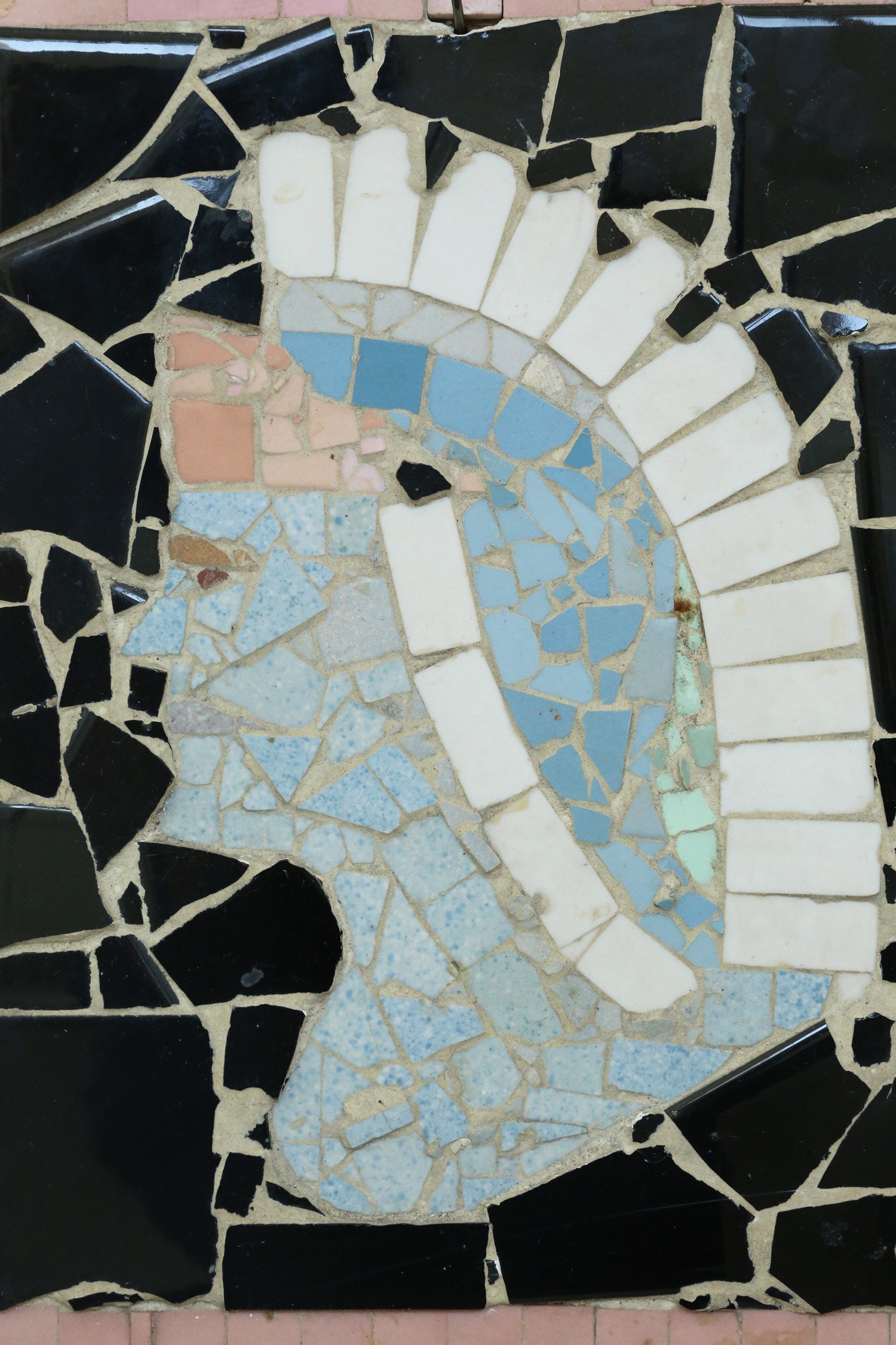 Greek Mosaic Portrait, Art Hanging — detail view