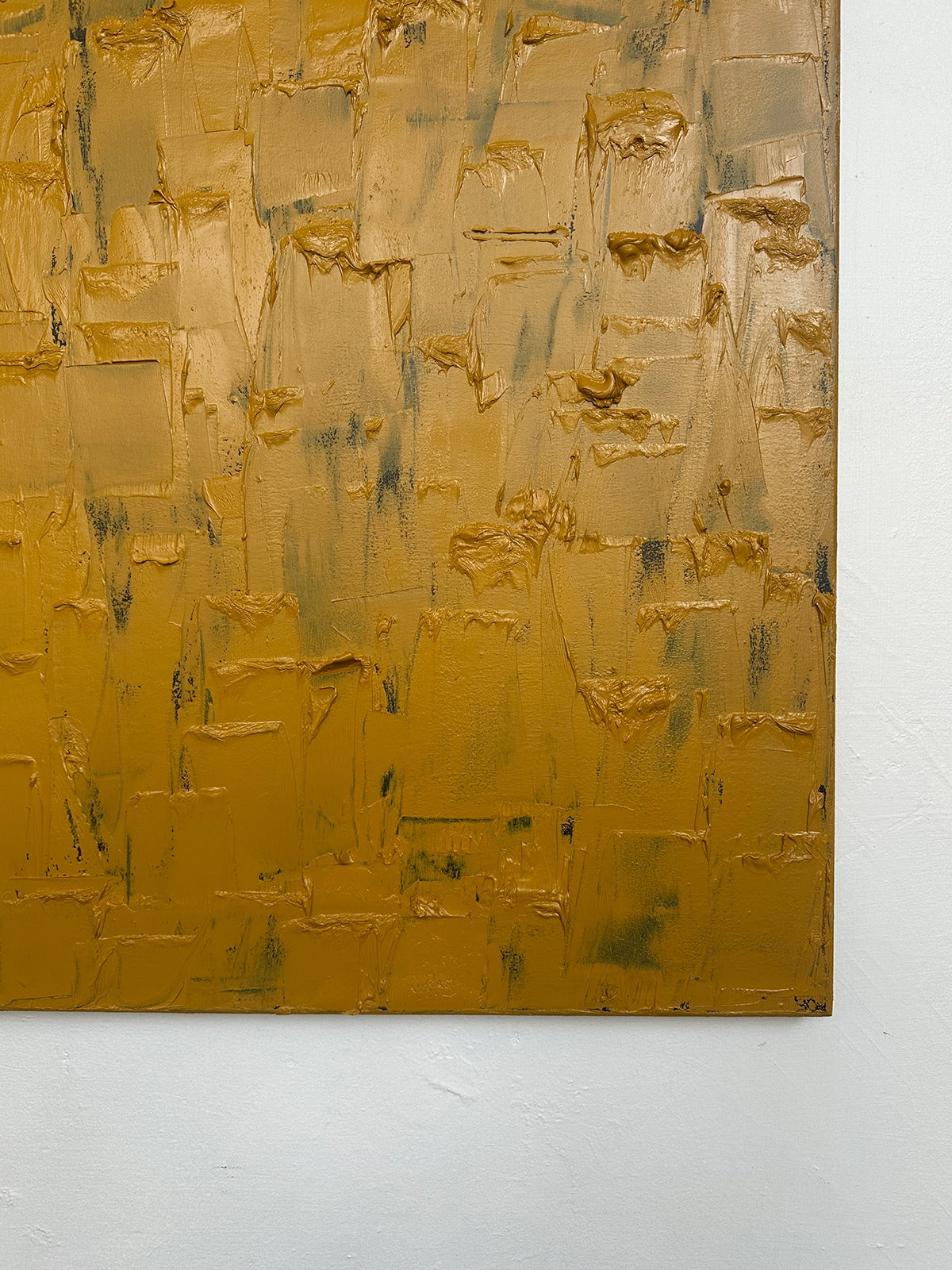 'Ochre Yellow - Burnt' Painting — side angle