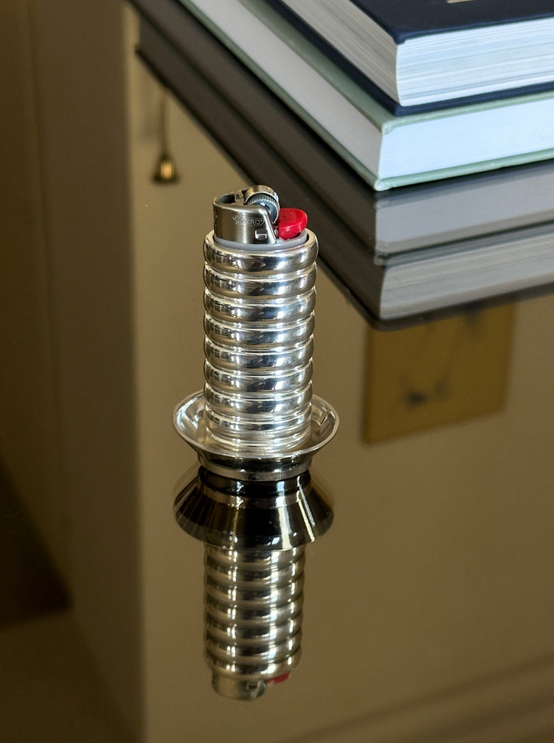 Gio Lighter Holder by FRY POWERS | The Oblist — stainless steel, modern design