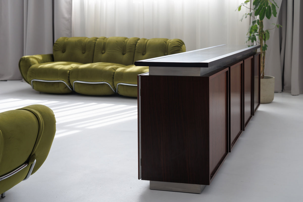 Restored Large Parioli Sideboard | Room Divider by Giotto Stoppino for Acerbis — close-up