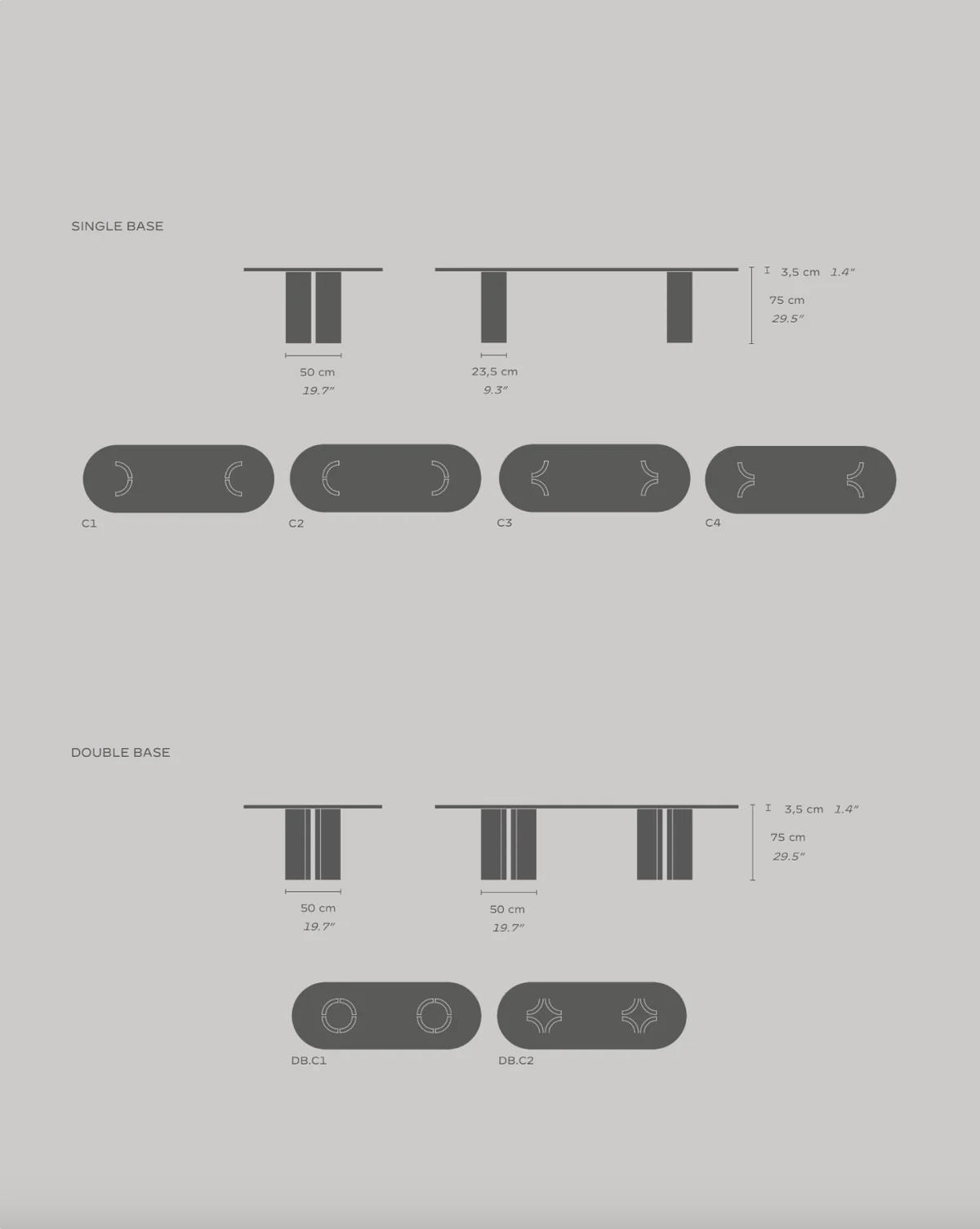 Aperta Table - Rectangular - Double Base