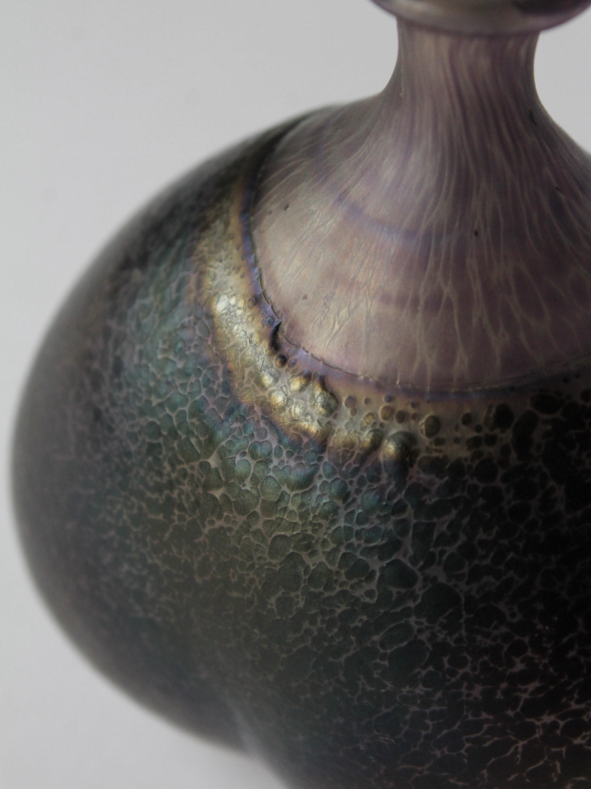 Bertil Vallient "Volcano" Vase en Verre d'Art, Pour Kosta Boda, Suède, Années 1980