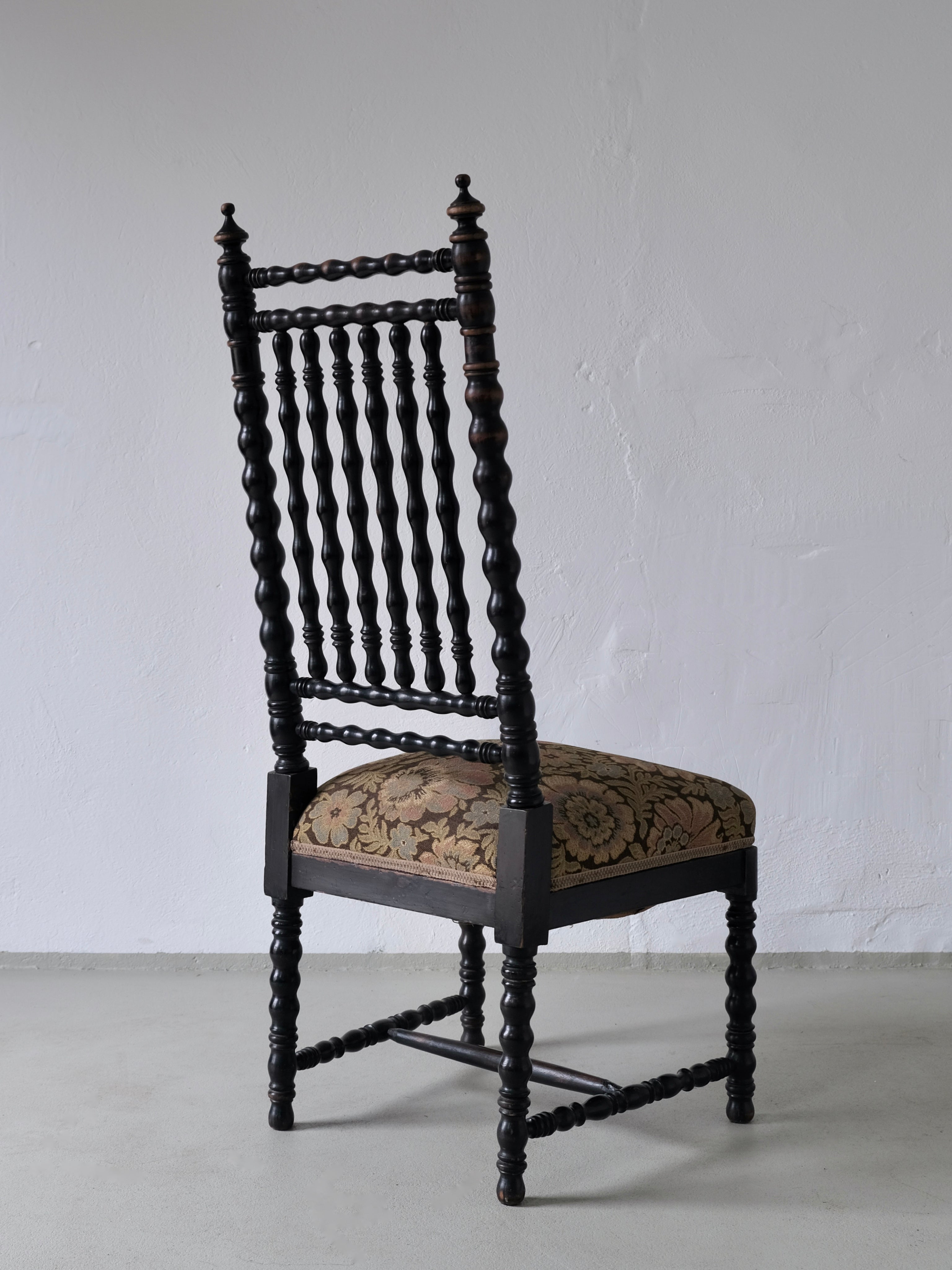 Chaise à bobine en chêne, France, années 1850