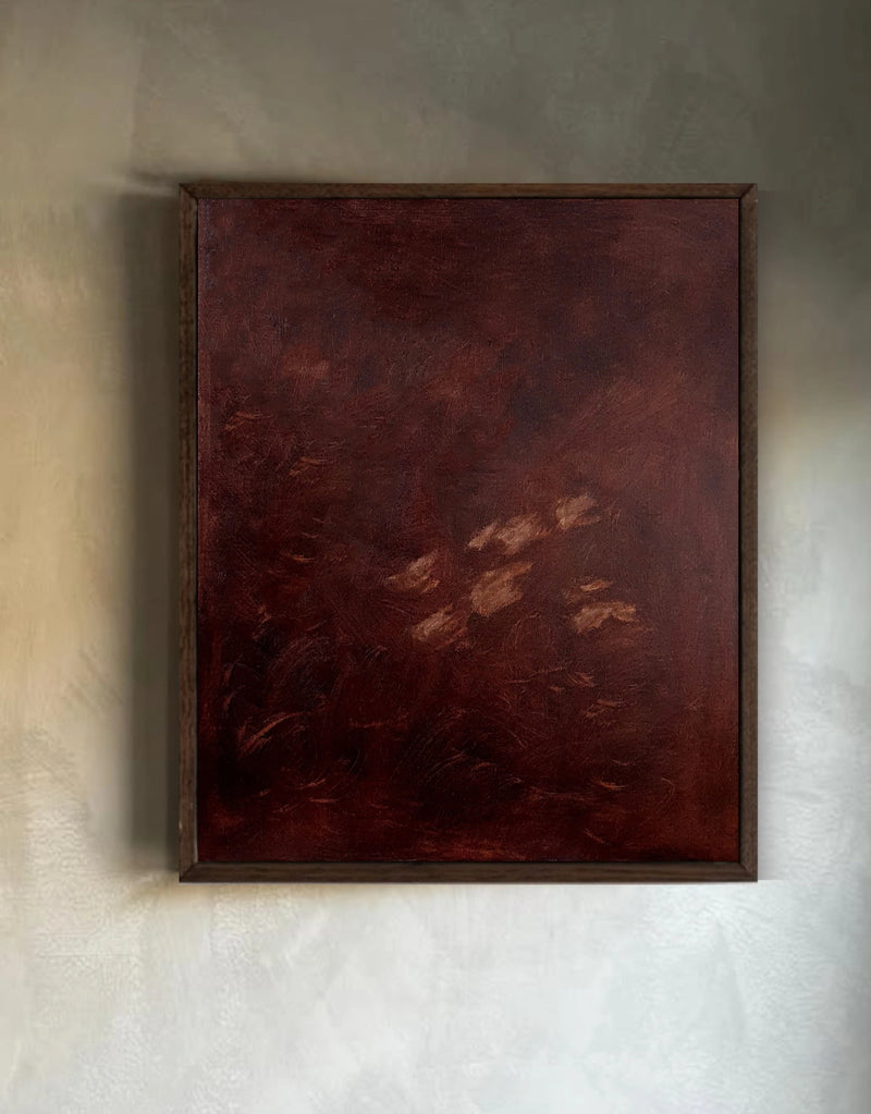 Jane Eyre II by Yeliza Gevorgyan | The Oblist — dark red tones, contemporary painting