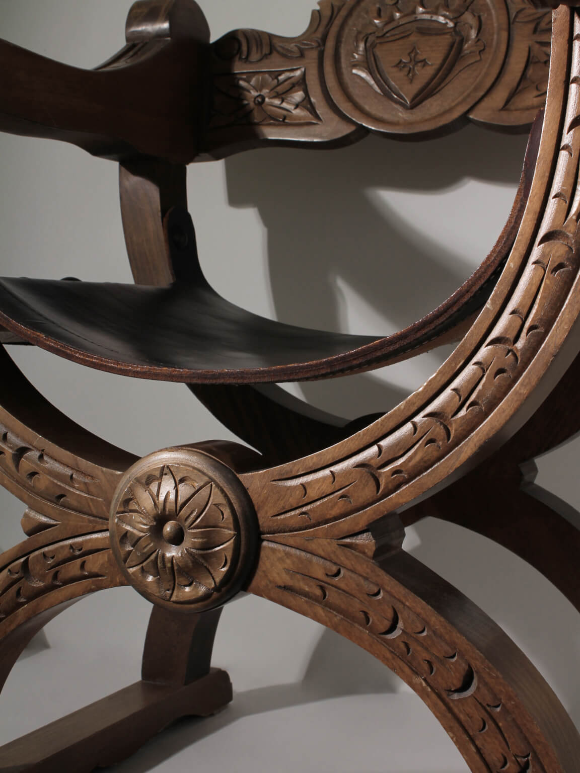 Renaissance Revival Dante Oak Chair, 1850s, Sweden — view 9