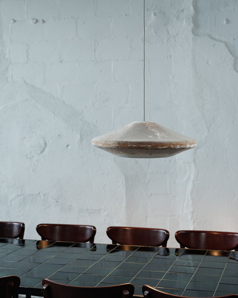 B Wise' Pendant Light — overhead view in modern dining setting