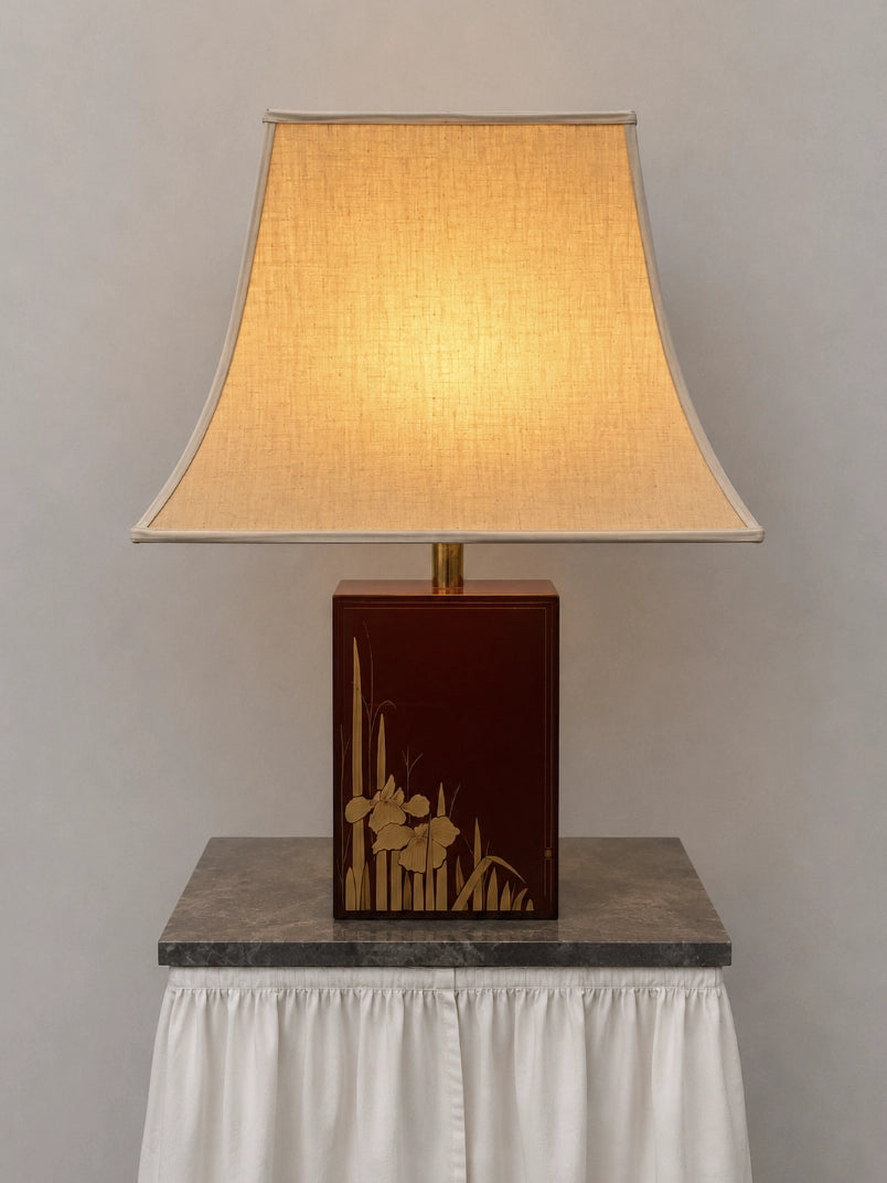 Vintage Table Lamp in Fabric - 1960s Chinoiserie Vintage Collection — lifestyle setting