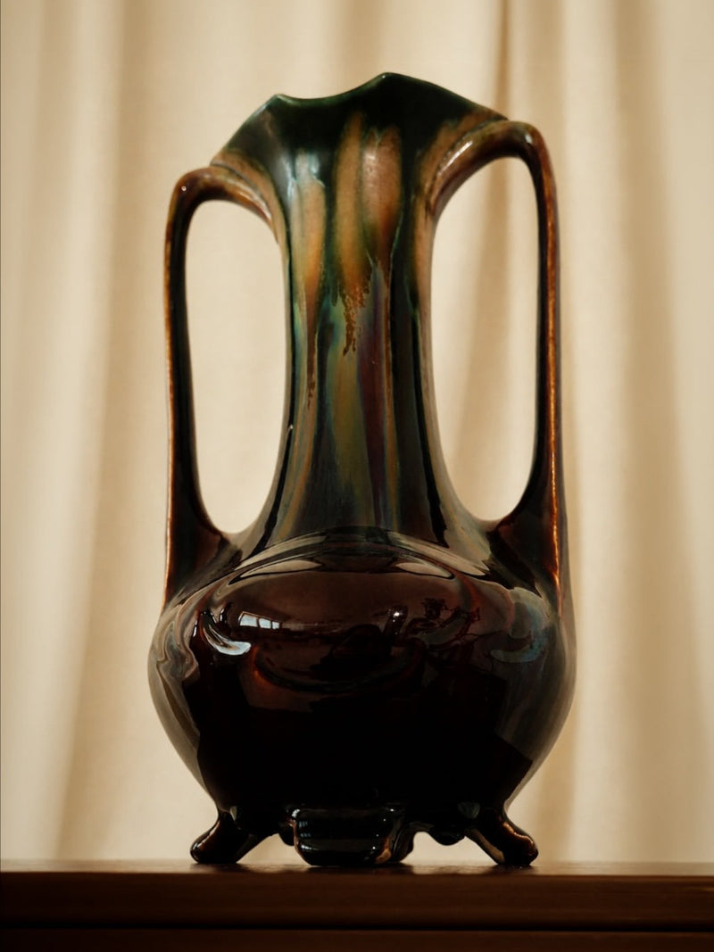 Iridescent glazed Vase in Ceramic by Truffe Studio | The Oblist