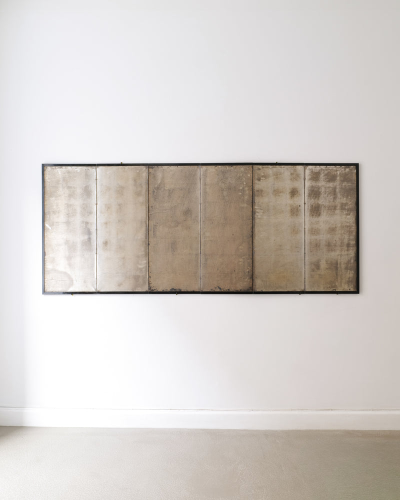 Byôbu Folding Screen Japan C1900 by Collection apart | The Oblist — metallic finish, vintage design