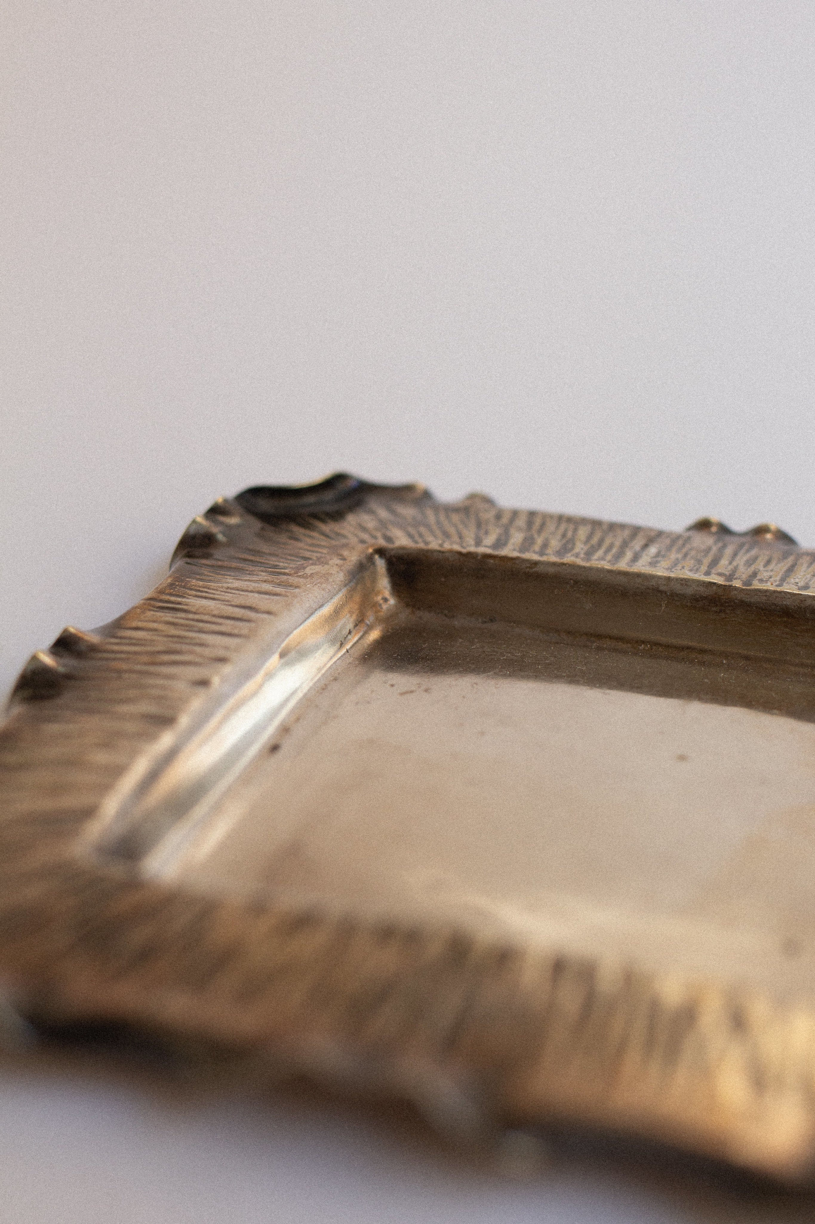 Silver-Plated Scallop Dish — side angle