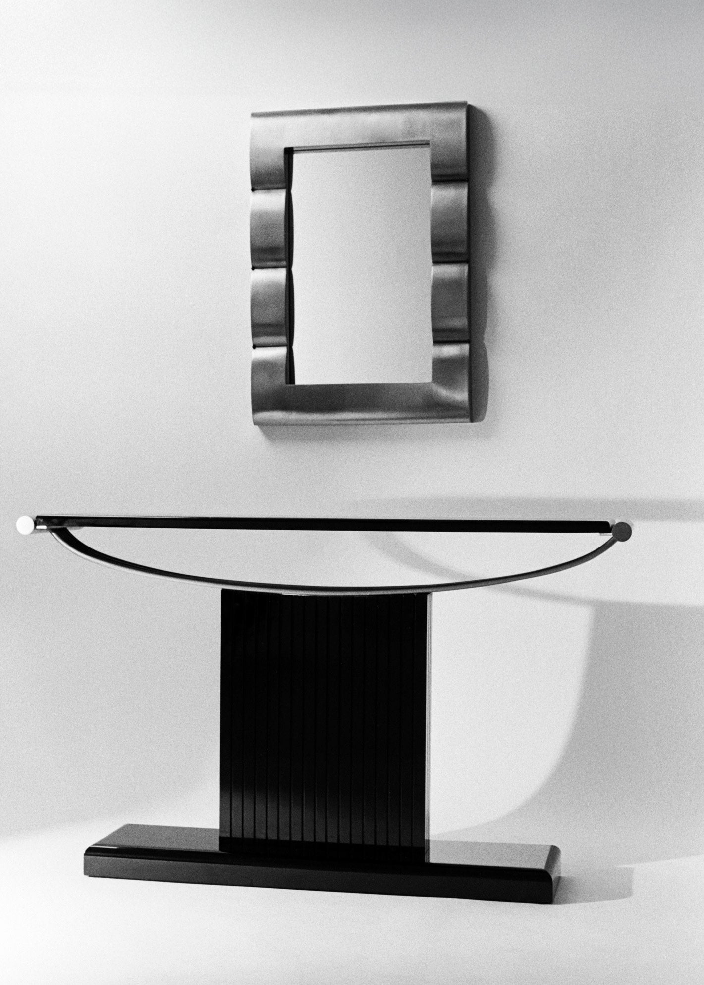 Miroir "Chambre Cannelée", Miroir Contemporain en Acier