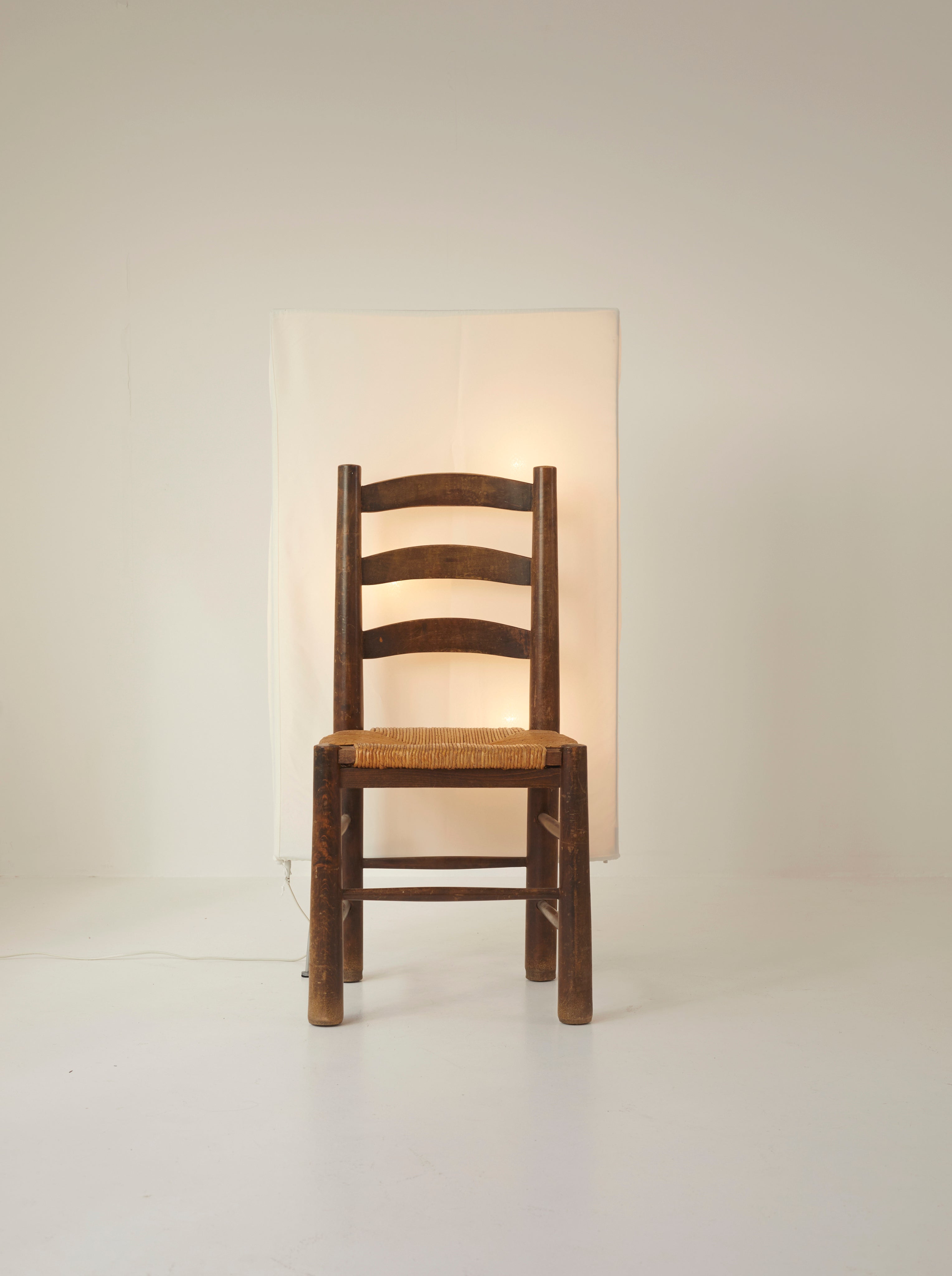 Écran Lumineux Vintage à Intensité Réglable / Lampadaire / Séparateur de Pièce en Tissu Amovible Vers 2000