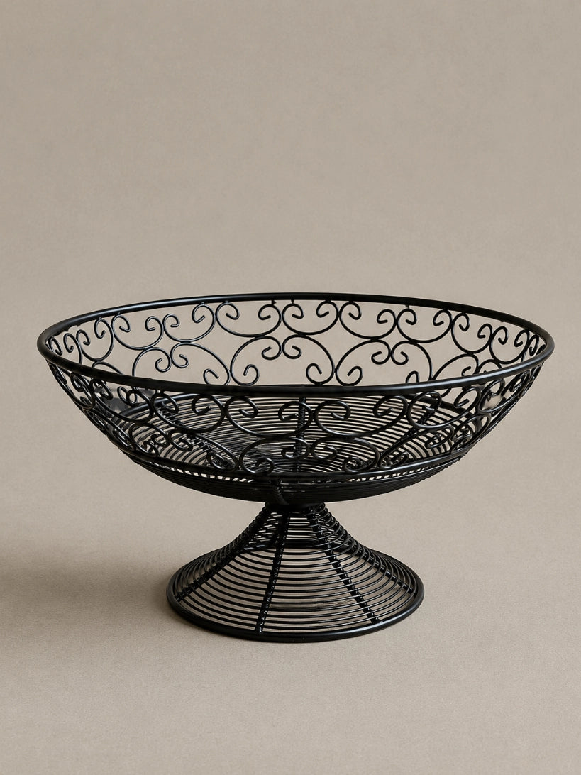 1980s German Vintage Metal Bowl — close-up