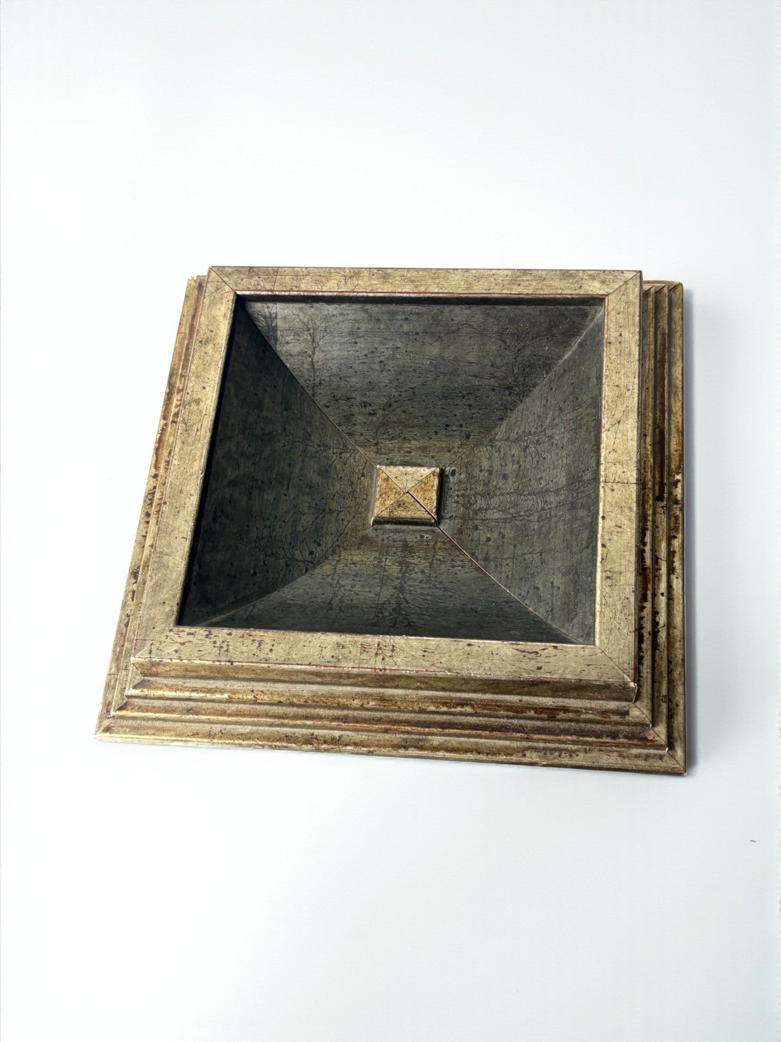 Hollywood Regency tray, wood, France, 1980's — side angle