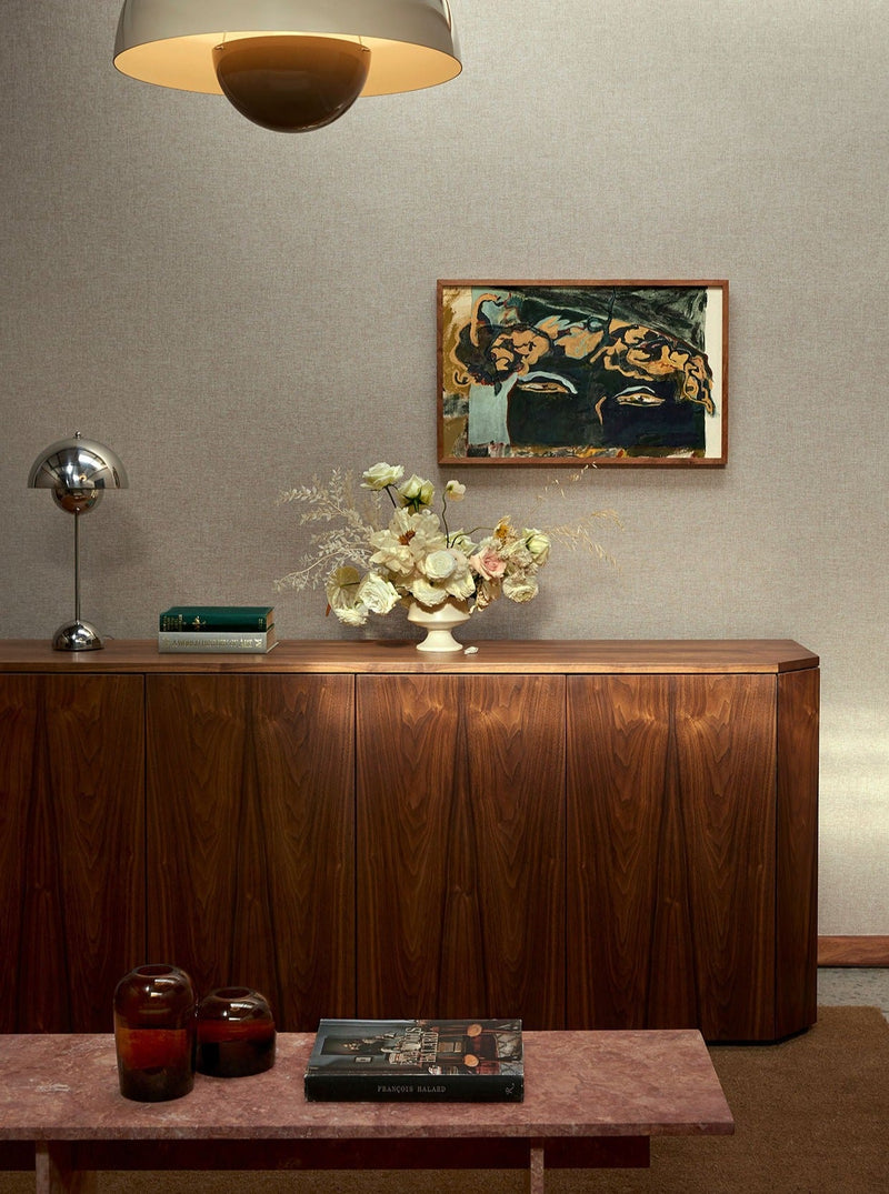Winston Server in Walnut — detail view
