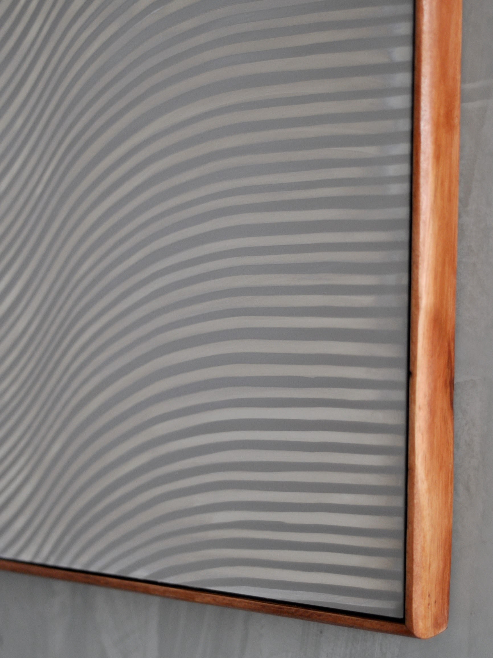 Metal Drawing No.2 - reflective wall sculpture in stainless steel — lifestyle setting