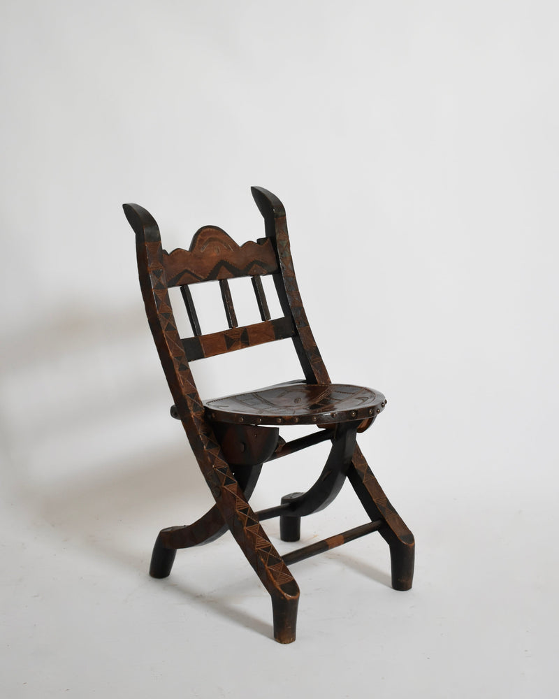 Wooden Senoufo Chair, 1960s by Barracuda Interiors | The Oblist