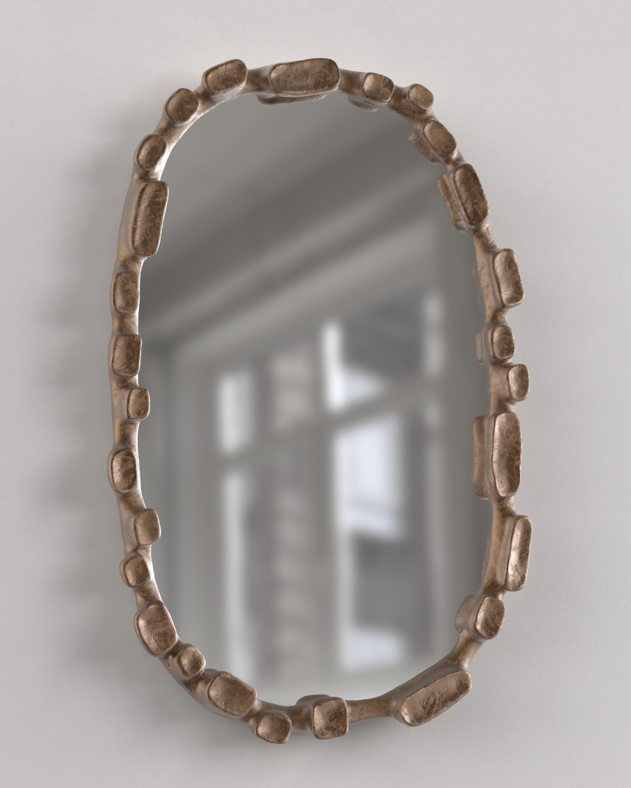 MARE V2 Wall Mirror with Cast Bronze Frame