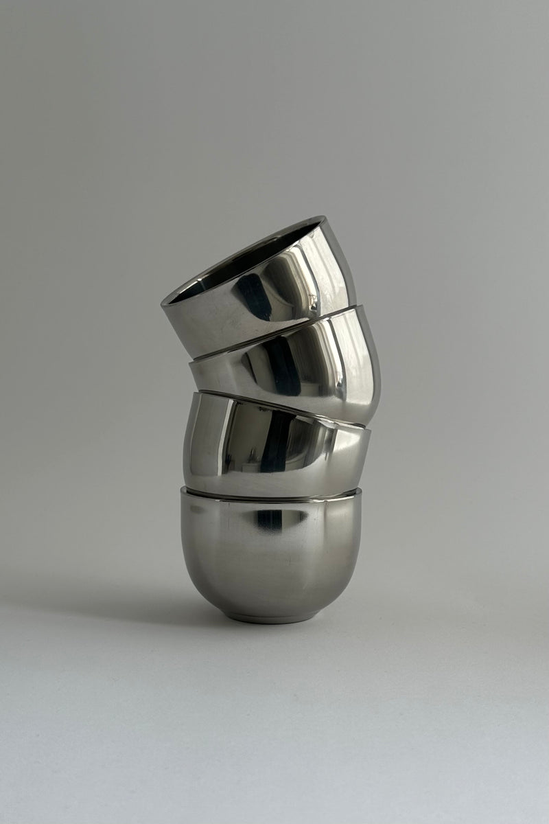 'HEDONISM' stainless steel cup - set of 2 by CARRARA Studio | The Oblist