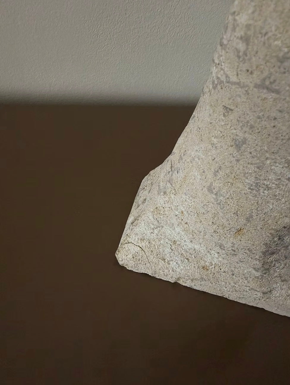 Cubist Silhouette — side angle of textured stone base