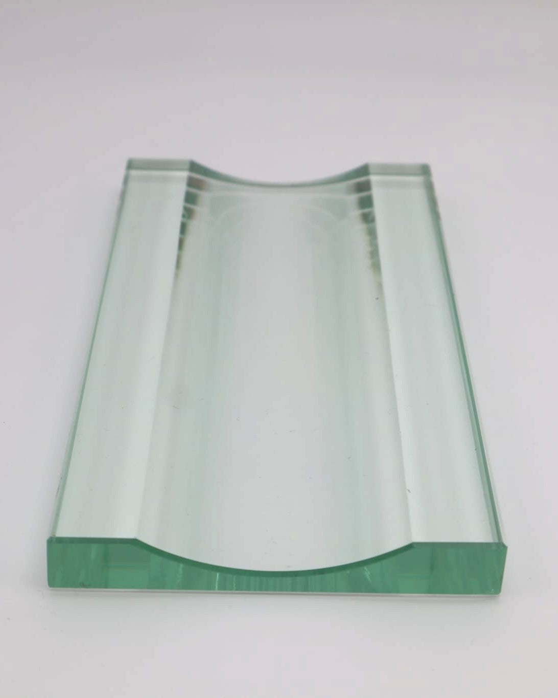 Mid-Century FontanaArte Sculptural Beveled Crystal Pen Tray — Italy, 1950s by Forma Finds | The Oblist — clear crystal materi