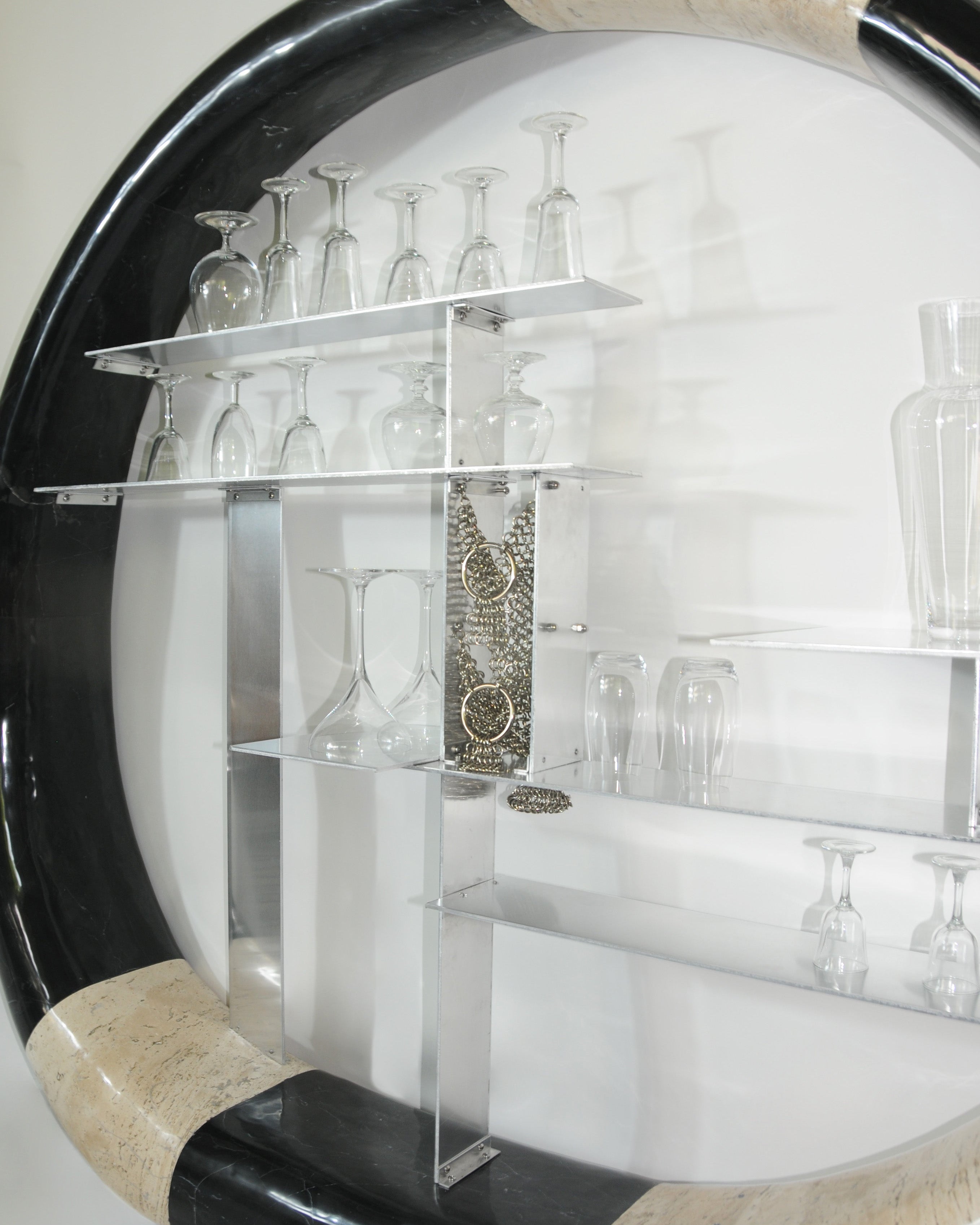 Étagère Anneau en Pierre Asymétrique