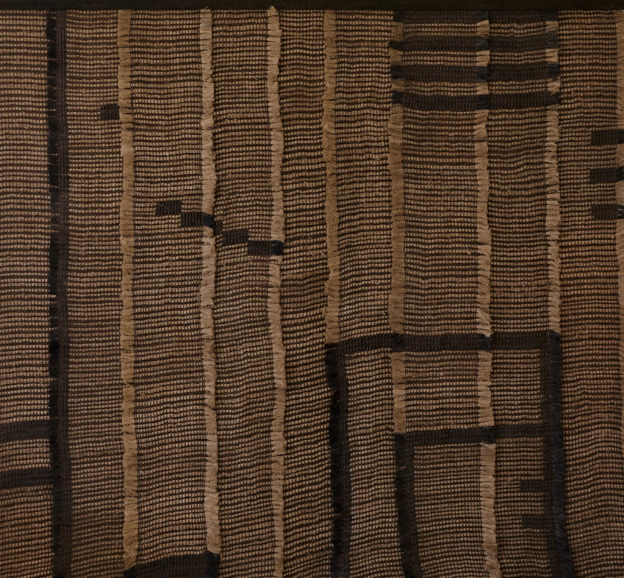 Wander - Handwoven Natural Textile Wall Hanging — side angle
