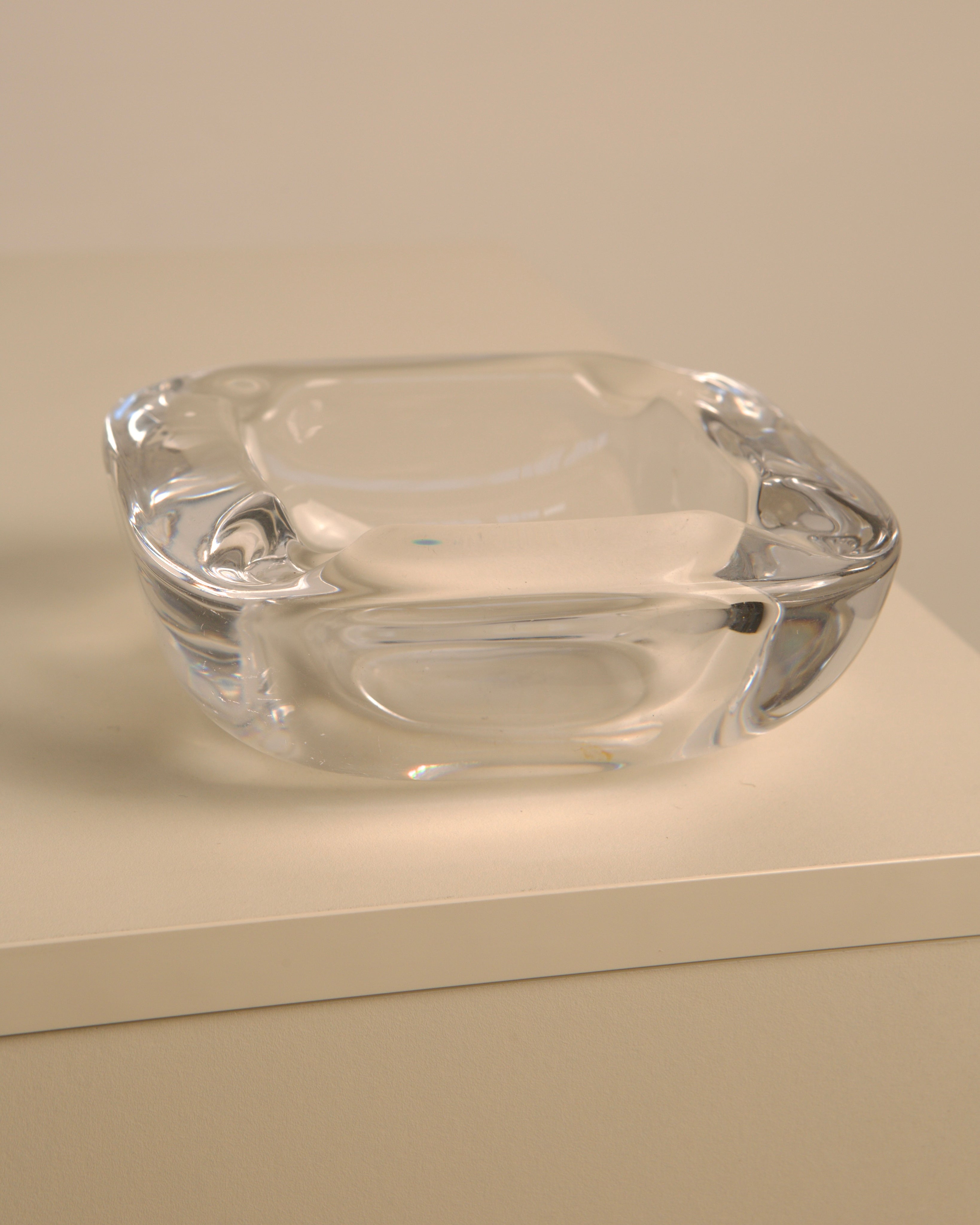 Cendrier Carré Italien en Verre de Murano Années 70