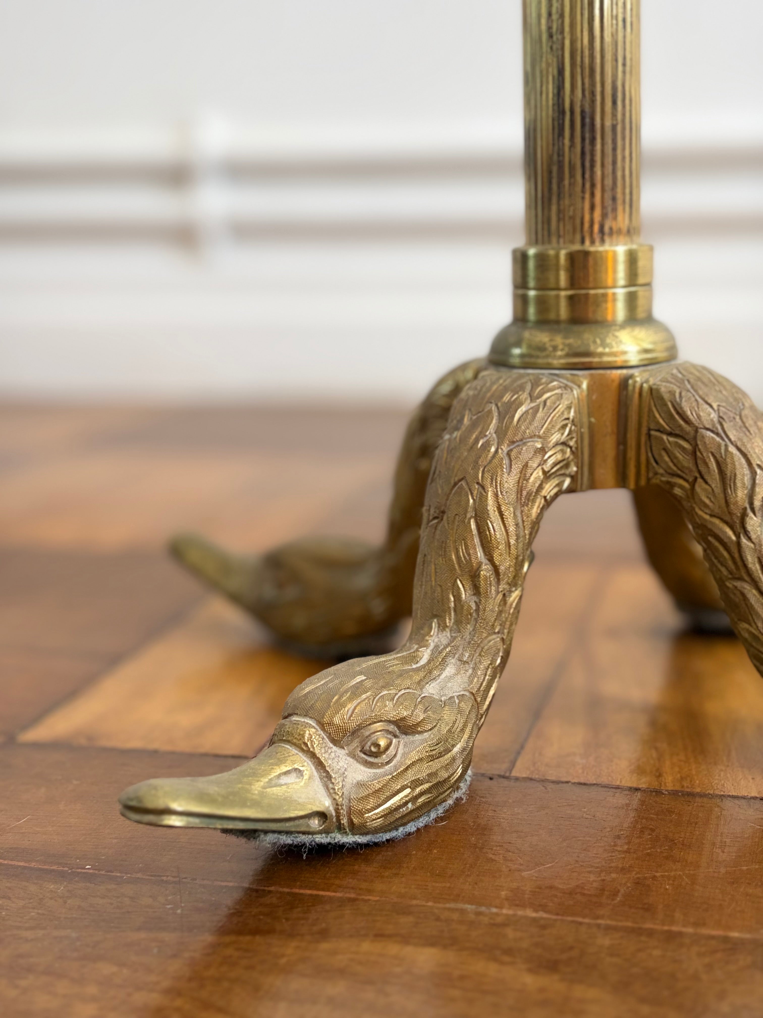 Pair of Monumental Brass Swan Torchères from the Hotel Ritz Lisbon — in context