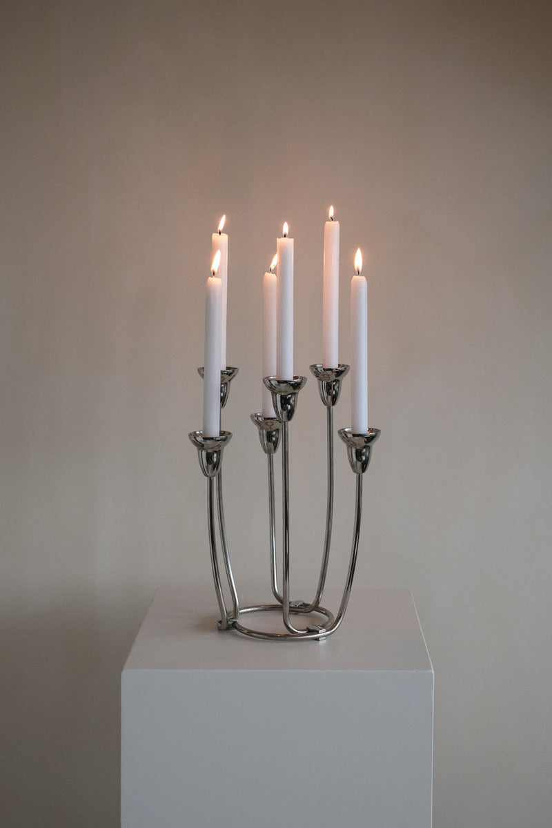 Large Candleholder by septembre studios | The Oblist — polished metal finish