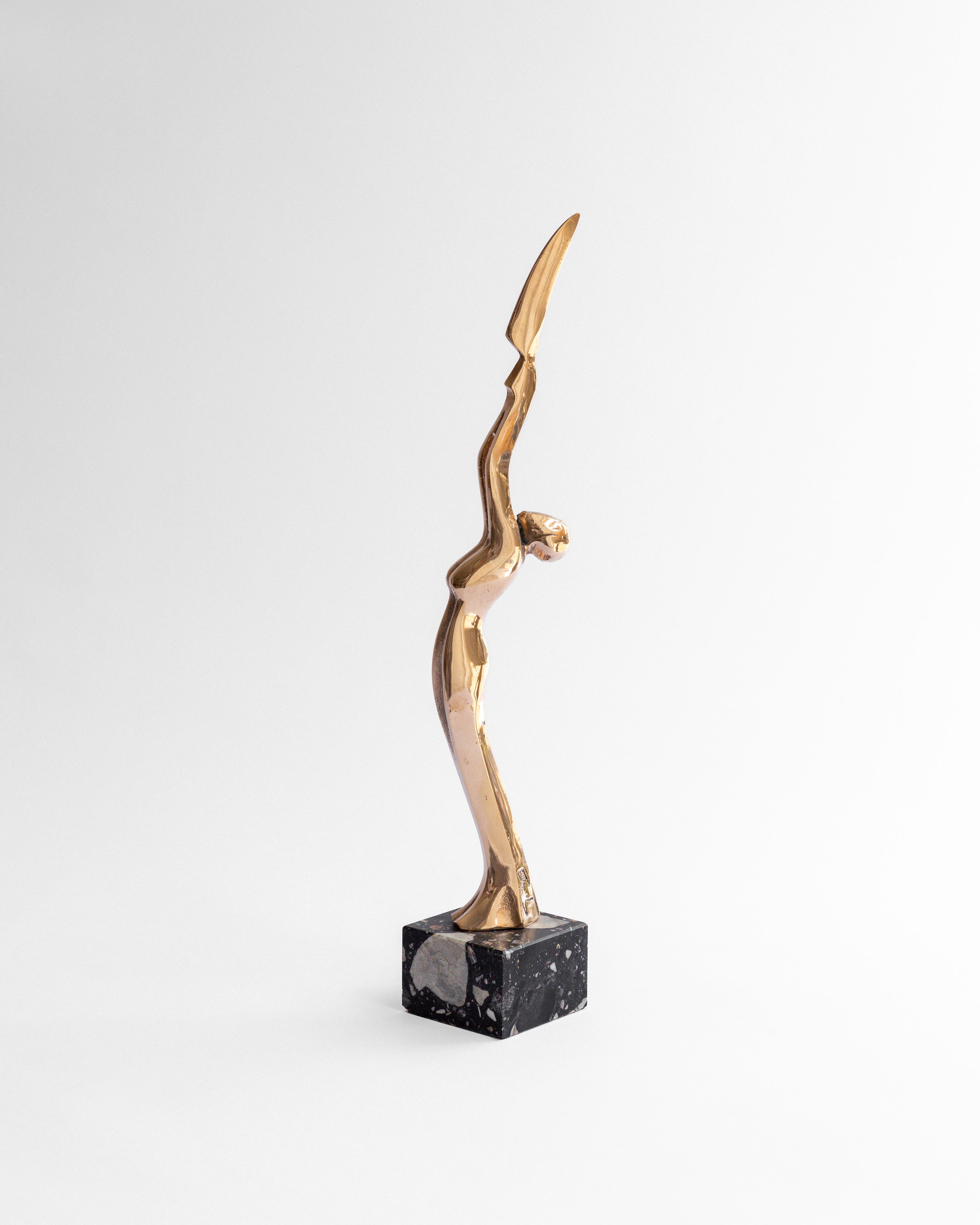 Art Deco Revival Bronze and Marble Sculpture, Signed, 1980s by Spigel | The Oblist