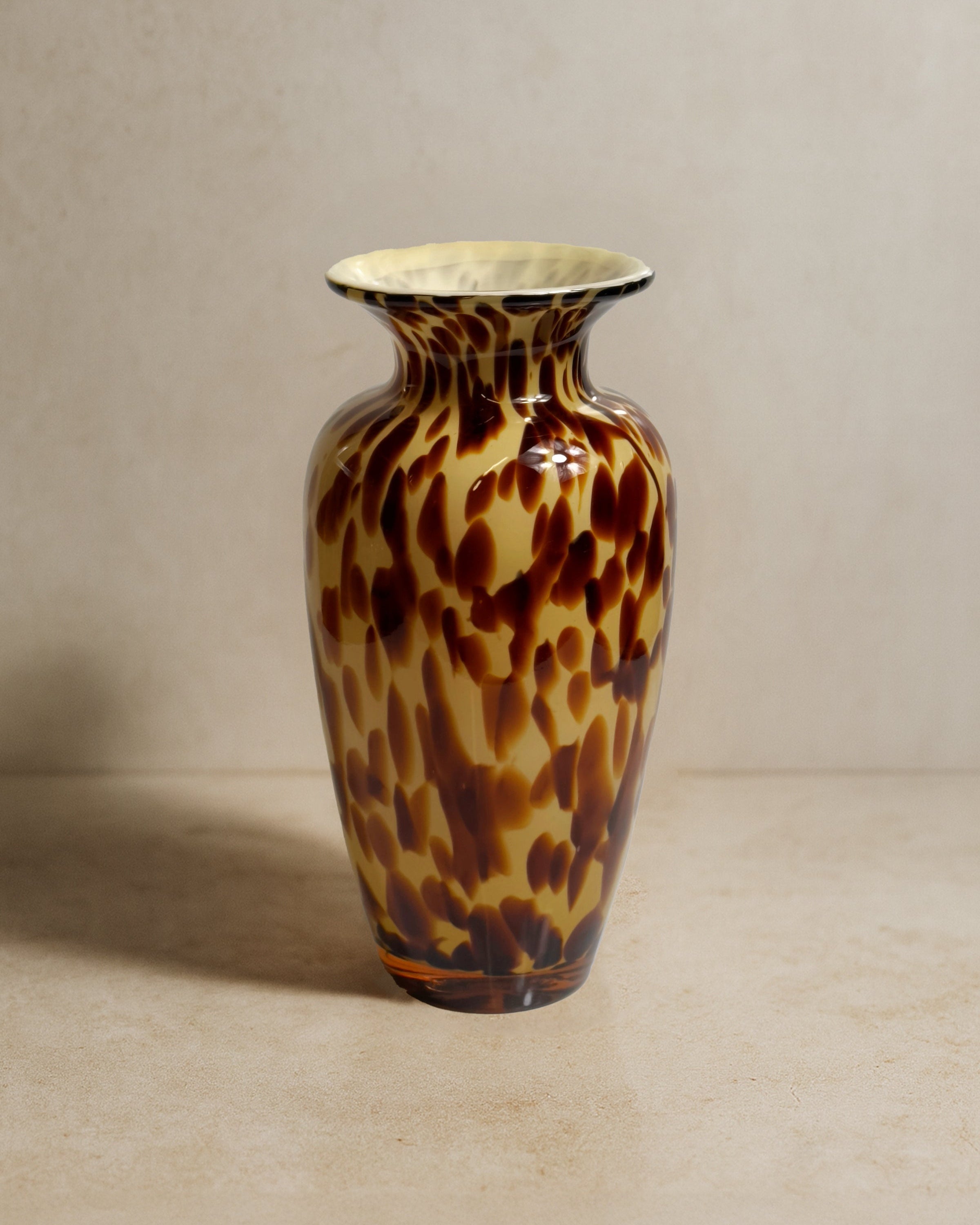 Light brown Murano Tortoise Vase