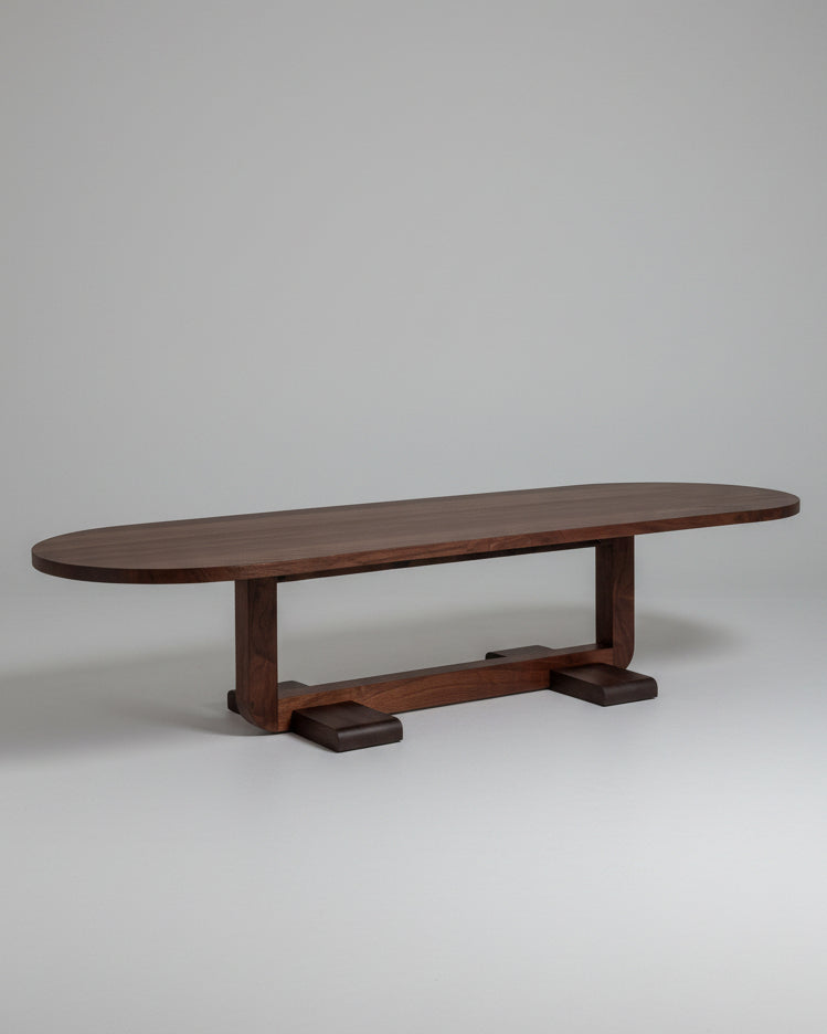 Alpen Long Dining Table by fern | The Oblist — walnut wood, modern design