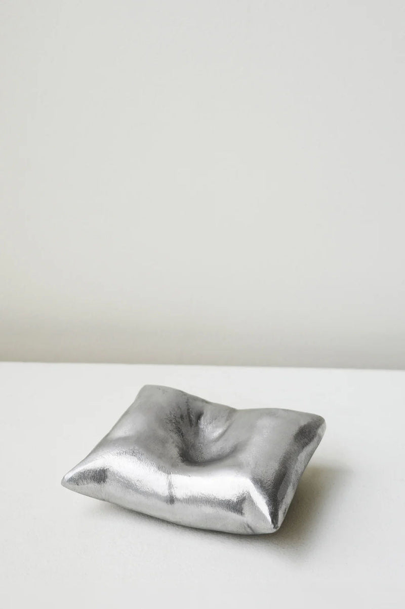 Bumped - Aluminium Cushion in Silver — detail view