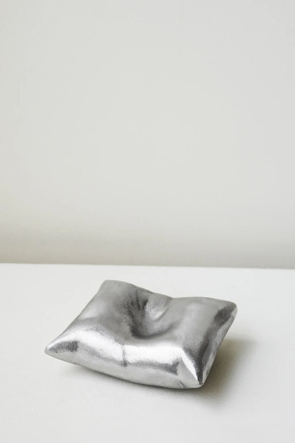 Bumped - Aluminium Cushion in Silver — detail view
