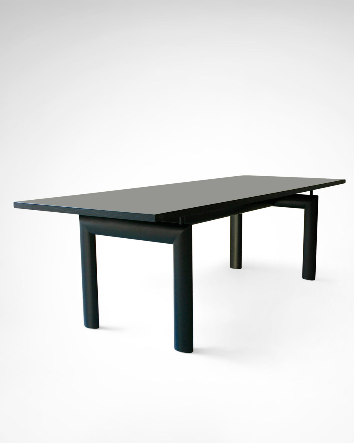 Early LC6 Steel and Wood Dining Table by Le Corbusier for Cassina, 1980s — lifestyle setting