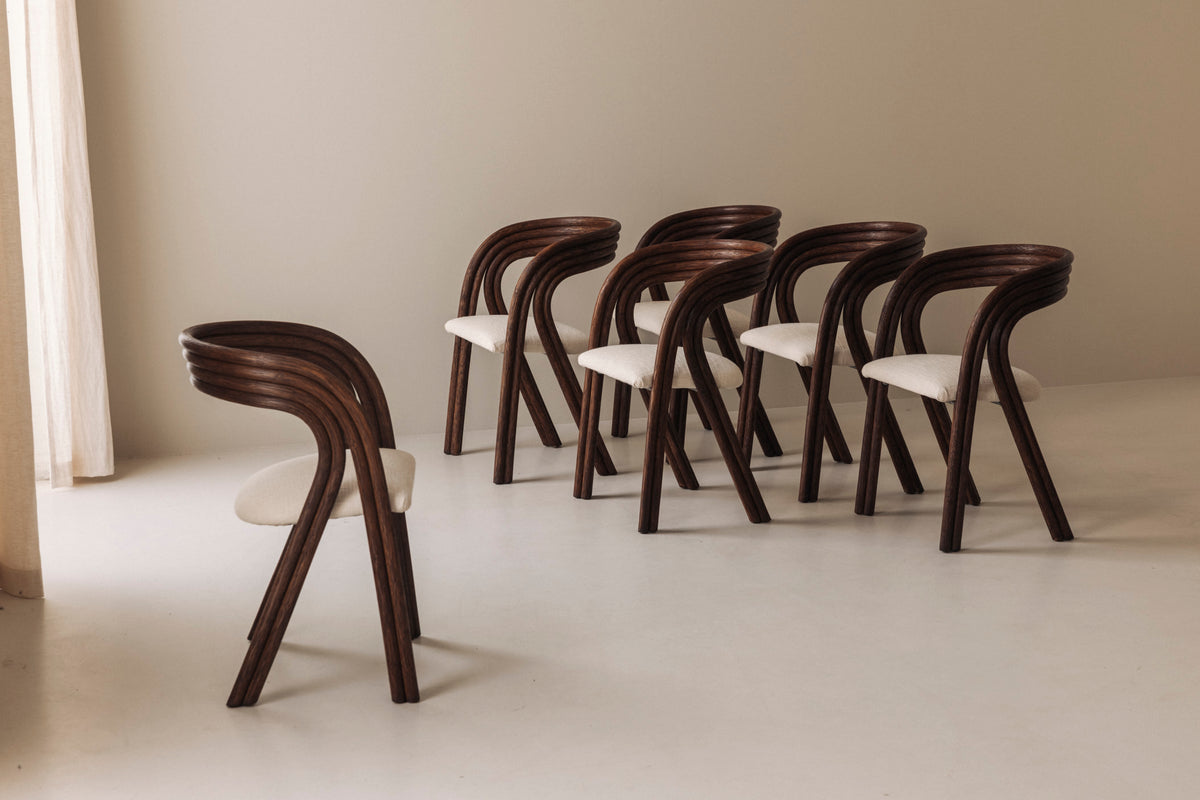 Sculptural Set of Six Dining Chairs by Axel Enthoven for Rohé, 1980s by Modern Living | The Oblist