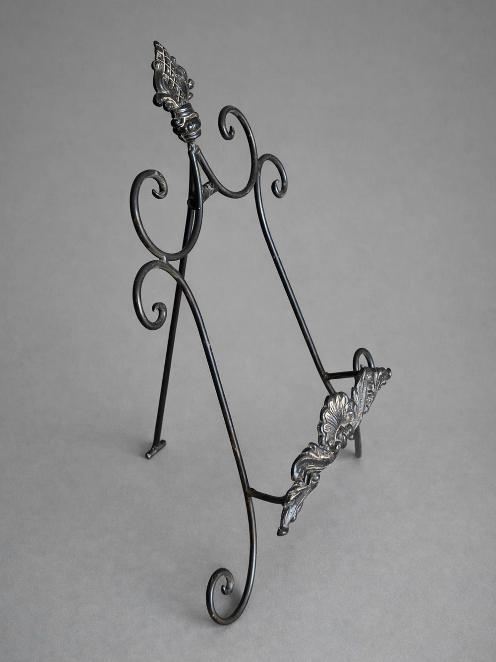 1960s Germany Vintage Iron Book Stand — side angle