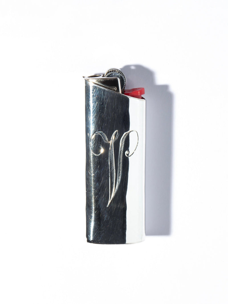 Monogram Lighter Case Maxi Size by Pedro Ventura | The Oblist — polished metal finish
