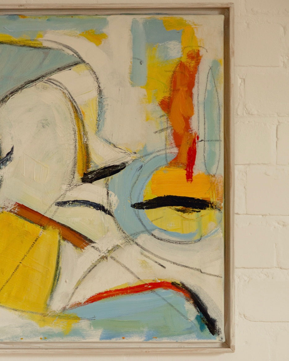 Modern Faces Oil on Canvas — detail view